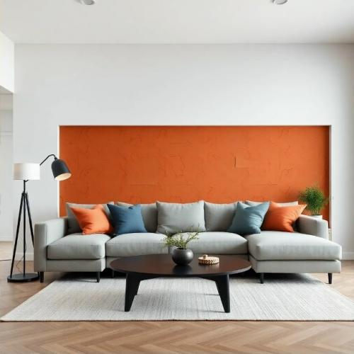 Современные гостиные с акцентной стеной. 01