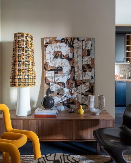 Реализованный интерьер маленькой квартиры, площадью 43 кв. 03