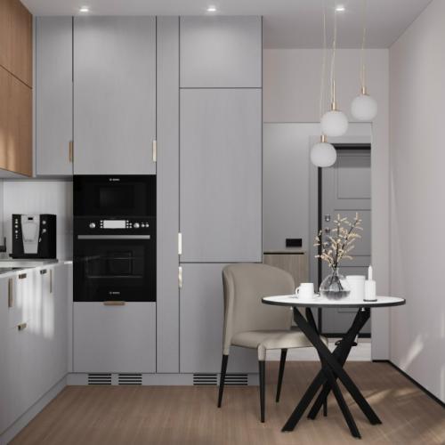 Проект однокомнатной квартиры 39 м 2 в ЖК аквилон Zalive в Санкт-петербурге. 02