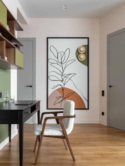 Современная квартира с нотами mid - Century в Москве. 03
