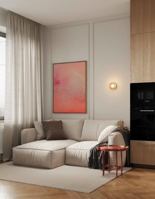 Проект 1-комнатной квартиры 46 м 2 в ЖК Legenda в Санкт-петербурге. 04