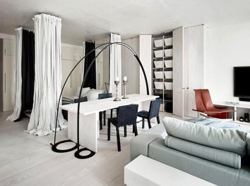 Стильный дизайн интерьера небольшой студии! 02