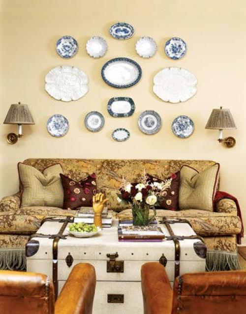 Настенные тарелки в интерьере: способы организации. 05