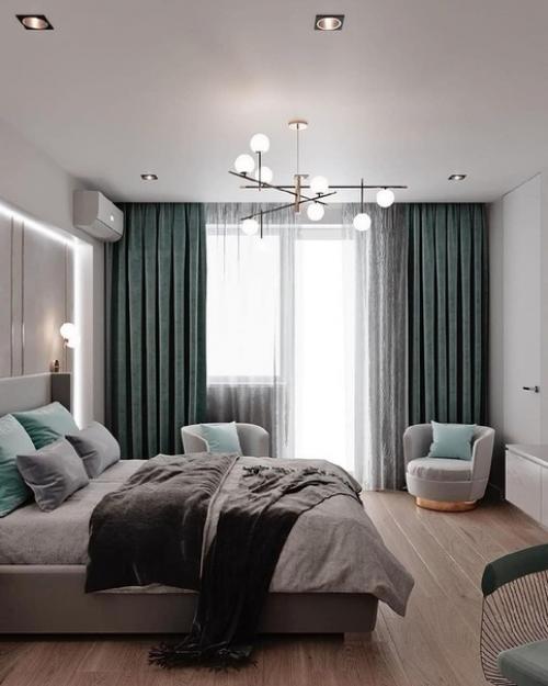 А какой вариант оформления спальни вам понравился больше: 1 или 2. 05