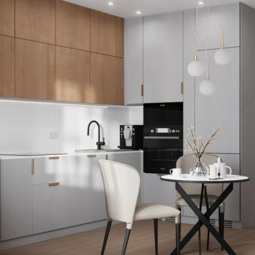 Проект однокомнатной квартиры 39 м 2 в ЖК аквилон Zalive в Санкт-петербурге. 01