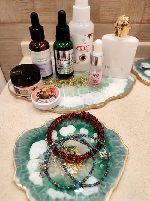 Подарок себе!   Когда я сделала для себя набор подставок из эпоксидной смолы, я была полна восторга и вдохновения! 02