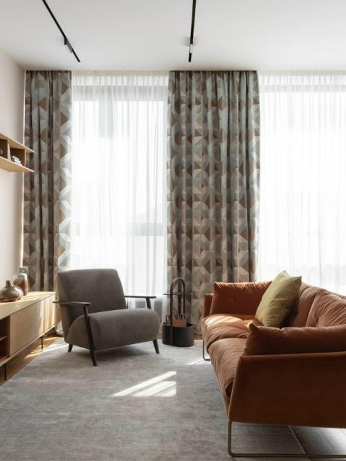 Современная квартира с нотами mid - Century в Москве. 01