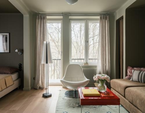 Преображение хрущевки 30 м 2 с кухней и гостиной - спальней. 03