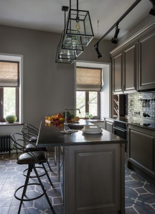 Этот интерьер родился из воспоминаний о чугунных лестницах нью-йоркского сохо и темных фасадах зданий в районе центрального парка. 01