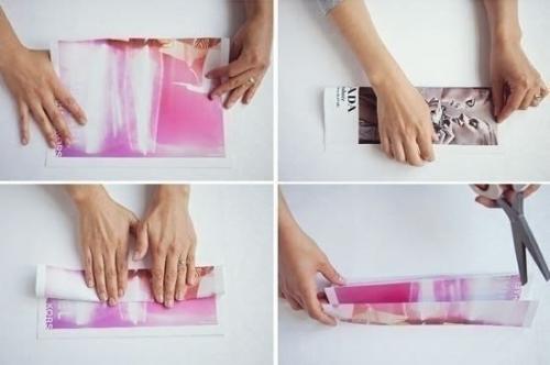 Не выбрасывайте старые журналы, из них получаются очень яркие и красивые цветочки! 02