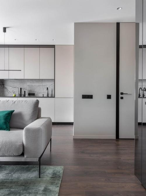 Интерьер евродвушки с интересными контрастами и подчеркнутыми элегантными нотами. 03