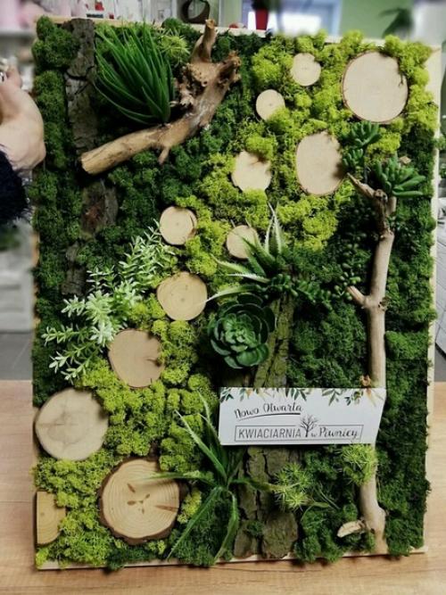 Декоративный мох в интерьере смотрится невероятно стильно, буквально оживляет любое помещение. 02