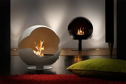 Интерьер гостиной с камином. 01