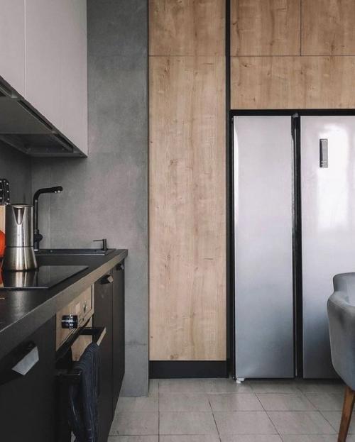 Вариант дизайна кухни - гостиной, площадь которой (19 кв. 04