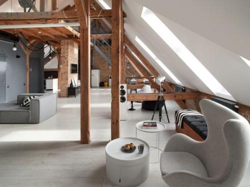 170 кв.  м. чистого дизайна и оригинальности с открытым пространством, деревянными балками и кирпичными стенами. 05