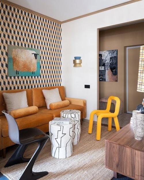 Реализованный интерьер маленькой квартиры, площадью 43 кв. 02