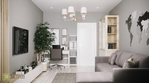 Дизайн - проект квартиры выполнен в современном стиле. 01