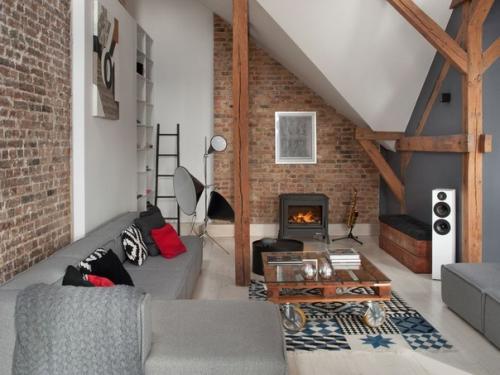 170 кв.  м. чистого дизайна и оригинальности с открытым пространством, деревянными балками и кирпичными стенами. 01