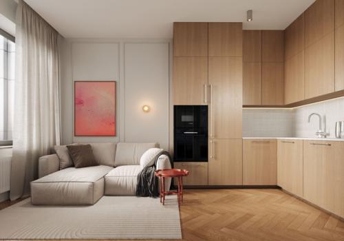 Проект 1-комнатной квартиры 46 м 2 в ЖК Legenda в Санкт-петербурге.  