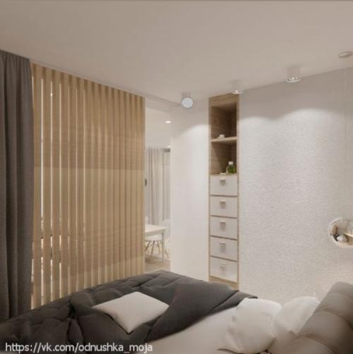 Современный скандинавский стиль в интерьере квартиры площадью 37 кв. 04