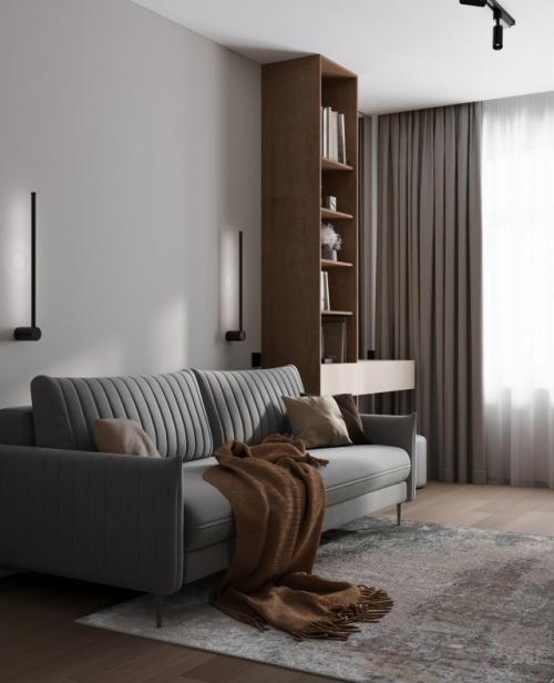 Проект однокомнатной квартиры 39 м 2 в ЖК аквилон Zalive в Санкт-петербурге. 06