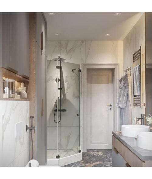 Стильная современная ванна от студии Дениса Серова в новом проекте одного уютного дома! 04