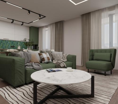 Антонова Юлия. Название проекта: дизайн - проект квартиры на ул. рабочая. 04