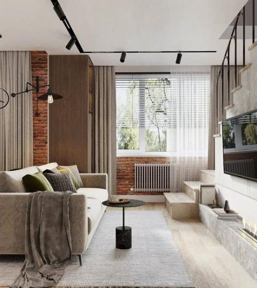 Шесть фото проекта кухни - гостиной. 01