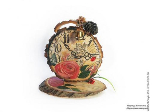 Мастер-класс: быстро и мы просто делаем интерьерные часы в стиле Рустик. 06