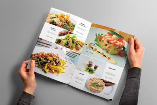 Еще один свежий кейс - меню для ресторана паддок. 01