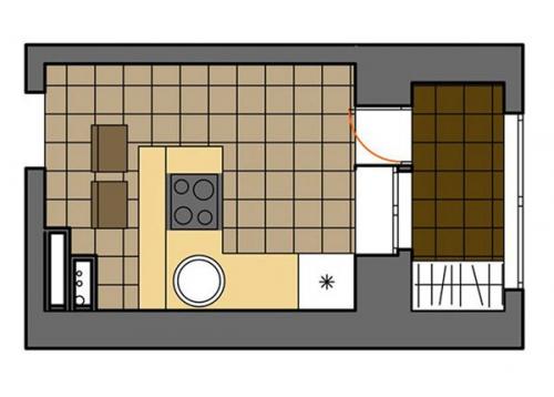 Кухня с балконом. 02
