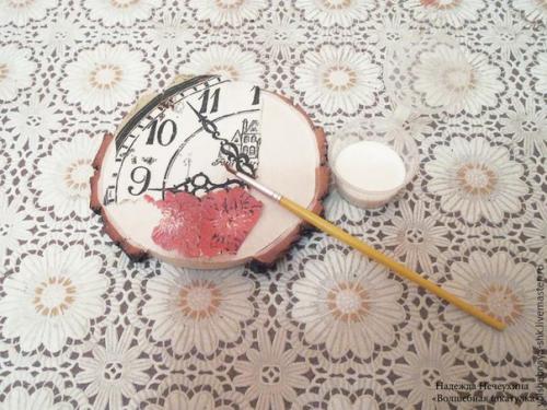 Мастер-класс: быстро и мы просто делаем интерьерные часы в стиле Рустик. 03