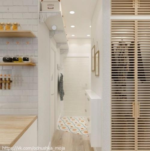 Современный скандинавский стиль в интерьере квартиры площадью 37 кв. 07