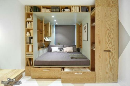 Кровать - подиум - компактное и функциональное решение для интерьера. 05