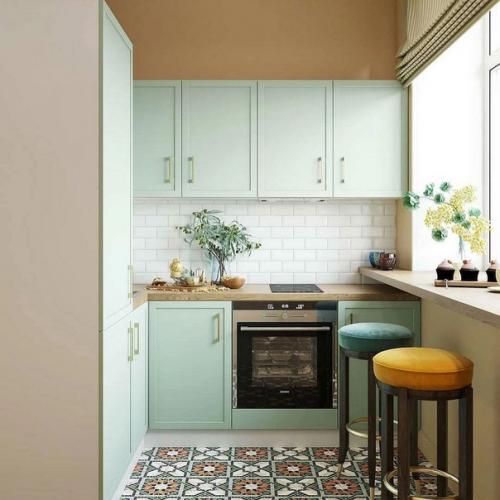 Три варианта оформления маленькой кухни. 07