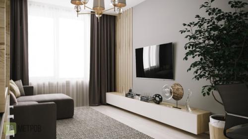 Дизайн - проект квартиры выполнен в современном стиле. 02