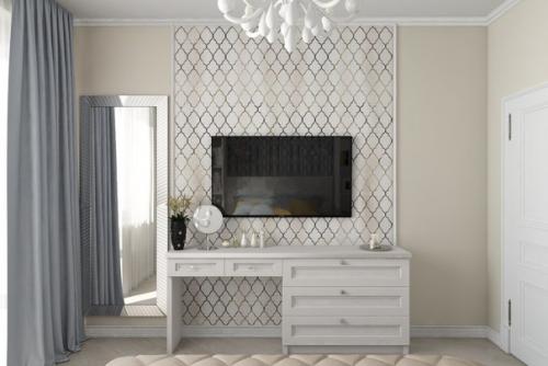 Наш дизайн спальни в неоклассике с обоями от @Yanasvetlova_Wallcoverings. 02