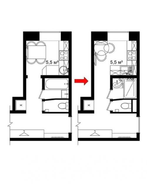 Очнь симпатичная кухня 5. 5 кв. 09