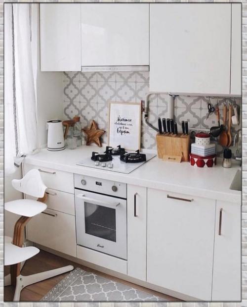 Интерьер кухни. В светлых тонах. 07