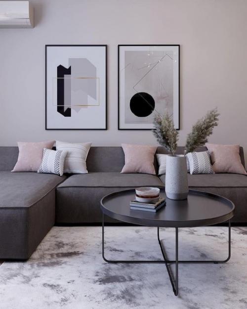 Какой приятный цвет выбрали для гостиной. 05