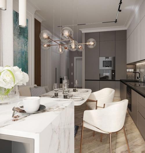 Делимся дизайн проектом кухни - гостиной. 02