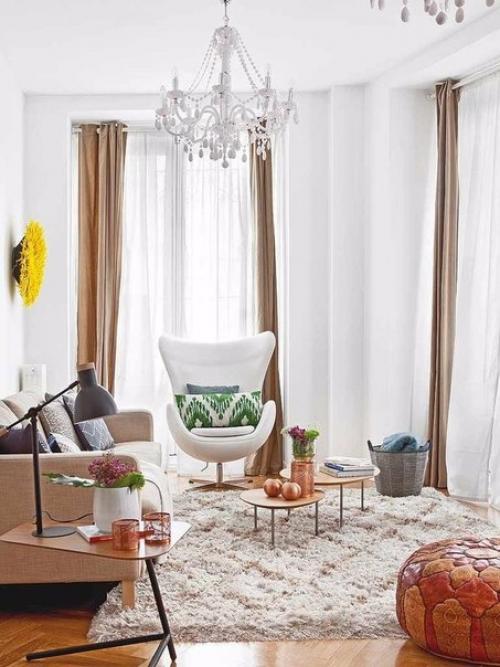 Стильный и элегантный интерьер квартиры в Мадриде, Испания.