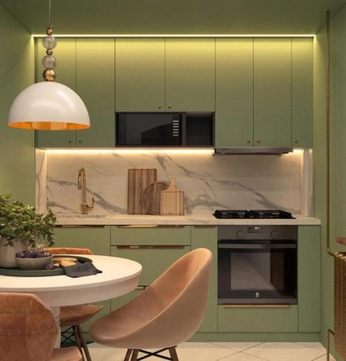 Стильная кухня. Небольшого размера. 01