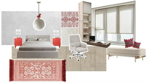 Вот мои коллажи для дизайн - проекта интерьера в ЖК Гудзон на 105 м 2 в стиле минимализм с акцентом на современный русский стиль. 02