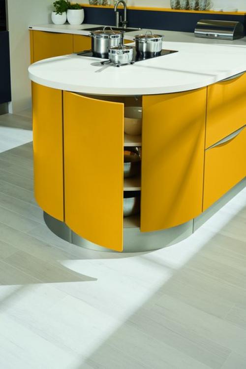 Желтый цвет в интерьере кухни. 02