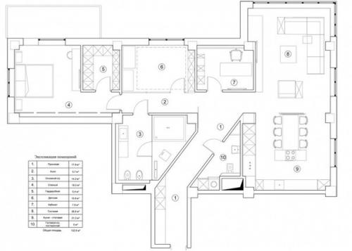 Футуристический интерьер квартиры в Москве. 09