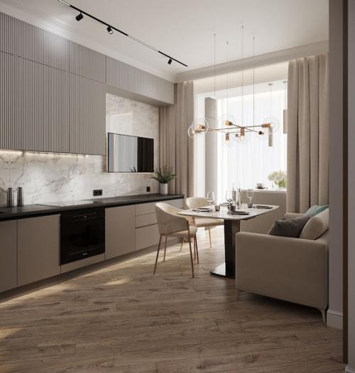 Делимся дизайн проектом кухни - гостиной. 03