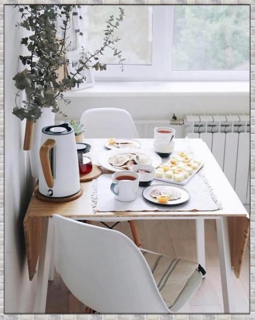 Интерьер кухни. В светлых тонах. 03