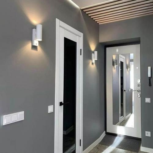 Стильный дизайн квартиры в темно-серых оттенках. 07