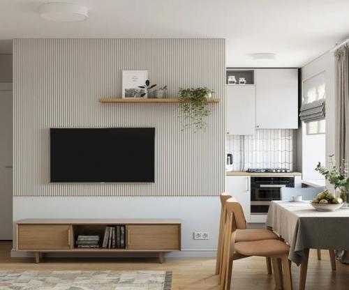 Интерьер кухни - гостиной. 01